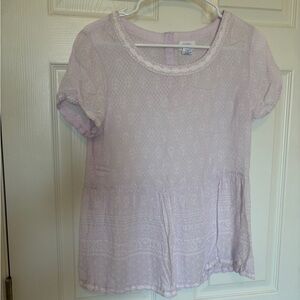 Sigrid Olsen Lavender Lace Blouse